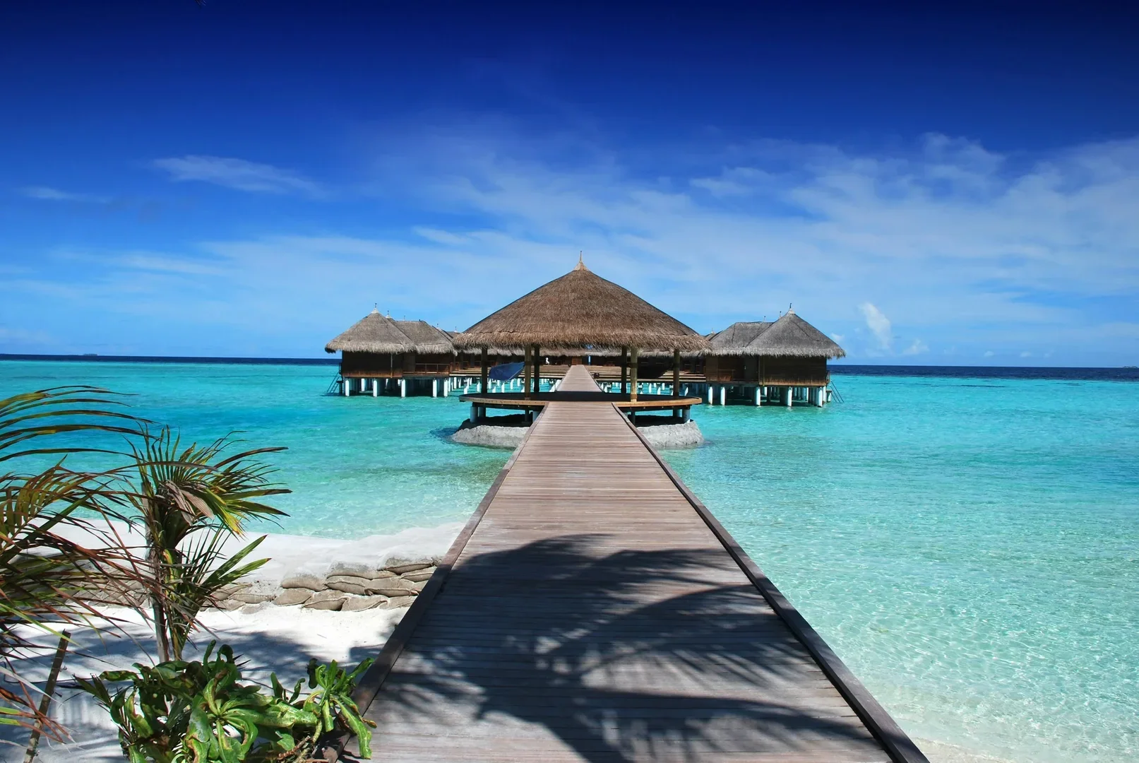 Overwater villas in Maldives